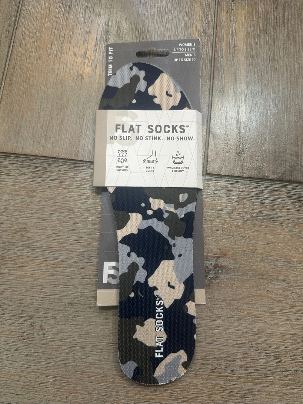 Flat Socks No-Show Trim to Fit- MilitaryCamo